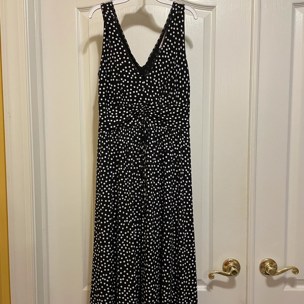 Lily Black and White Polka Dot Dress with Sequins
